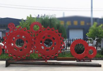 烤漆齒輪雕塑廠家 現(xiàn)代創(chuàng)意小品 大型不銹鋼齒輪雕塑制作