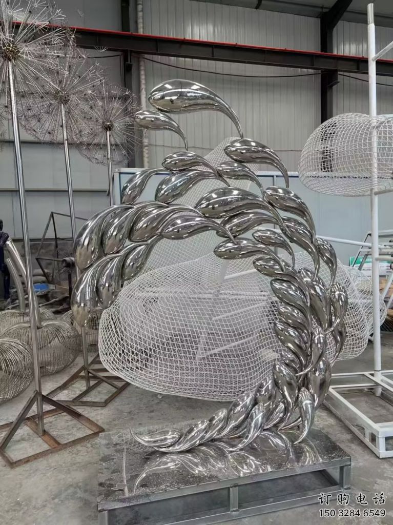 園林水稻雕塑廠家 鏡面小品 中式不銹鋼水稻雕塑廠 園林水稻雕塑廠家 鏡面小品 中式不銹鋼水稻雕塑廠