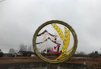 彩繪禾苗雕塑廠家 公園廣場(chǎng)擺件 街頭不銹鋼禾苗雕塑廠