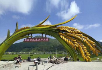 幾何禾苗雕塑廠家 公園廣場(chǎng)小品 大型不銹鋼禾苗雕塑廠