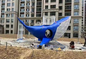 街道滑梯雕塑廠家 現(xiàn)代擺件 烤漆不銹鋼滑梯雕塑廠