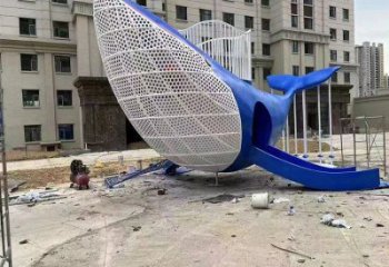 戶外滑梯雕塑廠家 噴漆小品 創(chuàng)意不銹鋼滑梯雕塑廠