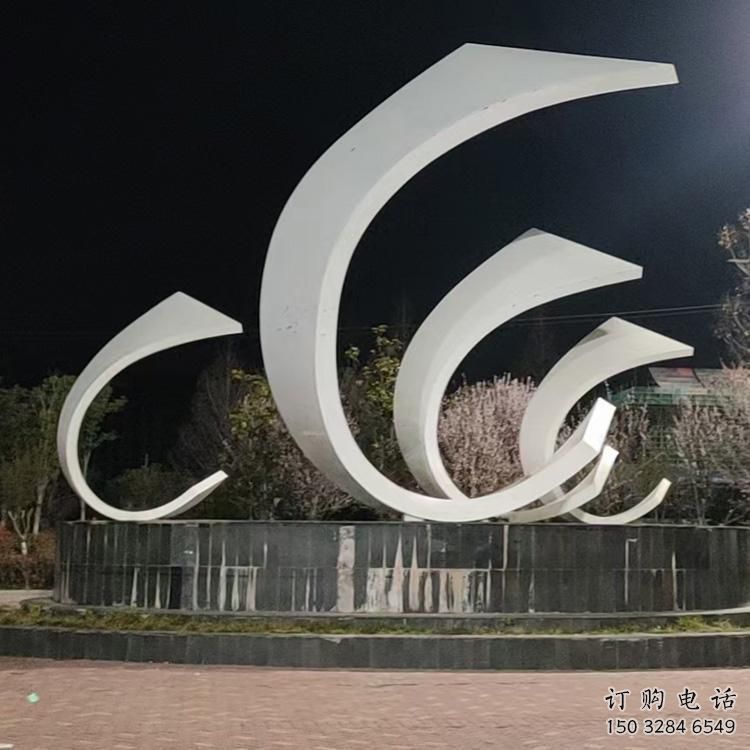 街道船帆雕塑廠家 現(xiàn)代擺件 鏡面不銹鋼船帆雕塑廠