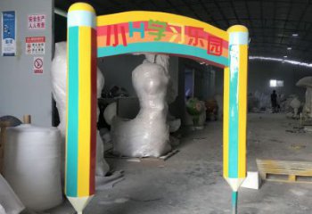 幼兒園鉛筆雕塑廠家 創(chuàng)意擺件 戶外不銹鋼鉛筆雕塑加工