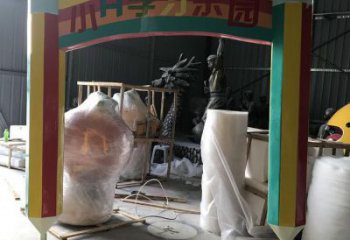 中式鉛筆雕塑廠家 創(chuàng)意抽象小品 游樂場(chǎng)不銹鋼鉛筆雕塑廠