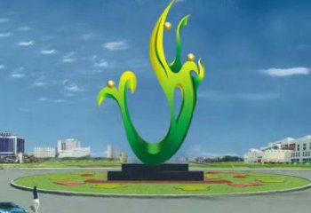 大型青果雕塑廠家 現(xiàn)代小品 創(chuàng)意不銹鋼青果雕塑定制