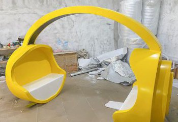 中式耳機(jī)雕塑廠家 歐式小品 游樂場不銹鋼耳機(jī)雕塑廠