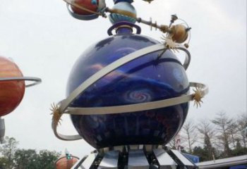 異形飛碟雕塑廠家 現(xiàn)代公園小品 創(chuàng)意不銹鋼飛碟雕塑定制