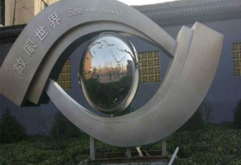 創(chuàng)意眼球雕塑廠家 戶外廣場小品 公園不銹鋼眼球雕塑廠