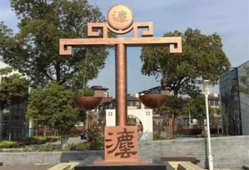 中式天平秤雕塑廠家 現(xiàn)代小品 游樂(lè)場(chǎng)不銹鋼天平秤雕塑廠