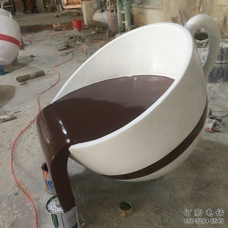 戶外咖啡杯雕塑廠家 噴漆小品 抽象咖啡杯雕塑廠 戶外咖啡杯雕塑廠家 噴漆小品 抽象咖啡杯雕塑廠