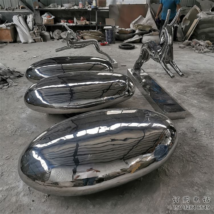 創(chuàng)意景觀石雕塑廠家 現(xiàn)代小品 公園不銹鋼景觀石雕塑廠