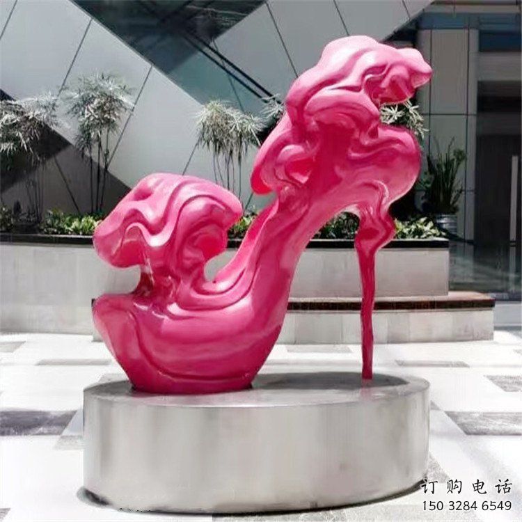 抽象高跟鞋雕塑廠家 彩繪工藝小品 戶外高跟鞋雕塑價(jià)格
