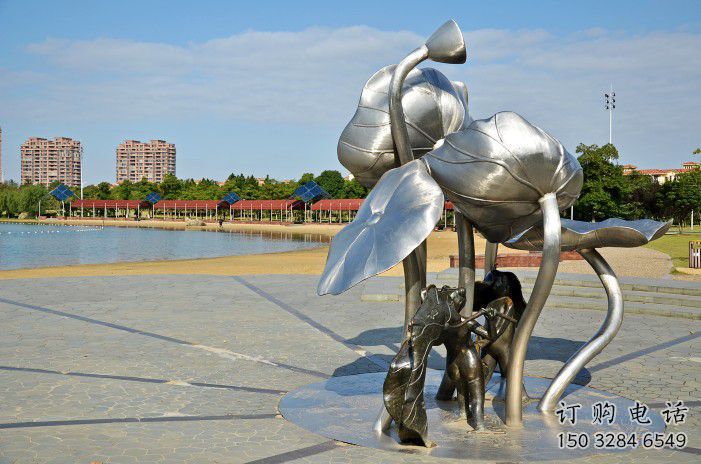 幾何睡蓮雕塑廠家 公園廣場小品 仿真不銹鋼睡蓮雕塑廠 幾何睡蓮雕塑廠家 公園廣場小品 仿真不銹鋼睡蓮雕塑廠