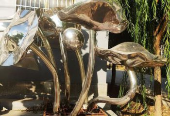 鏡面睡蓮雕塑廠家 烤漆大型擺件 創(chuàng)意不銹鋼睡蓮雕塑廠