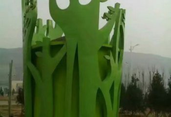 抽象白樺樹(shù)雕塑廠家 現(xiàn)代小品 戶(hù)外不銹鋼白樺樹(shù)雕塑廠