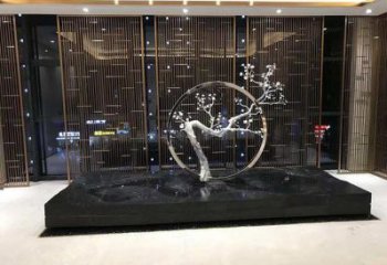 創(chuàng)意梅花雕塑廠家 現(xiàn)代歐式小品 公園不銹鋼梅花雕塑廠