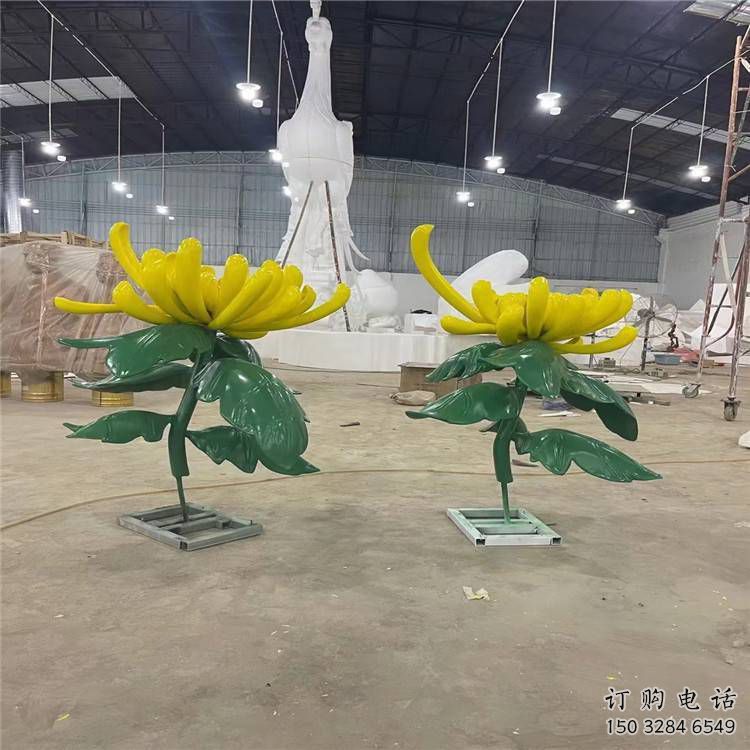 烤漆菊雕塑廠家 創(chuàng)意小品 歐式不銹鋼菊雕塑廠
