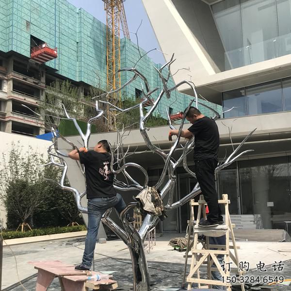 幾何枯樹雕塑廠家 抽象小品 大門口不銹鋼枯樹雕塑廠 幾何枯樹雕塑廠家 抽象小品 大門口不銹鋼枯樹雕塑廠