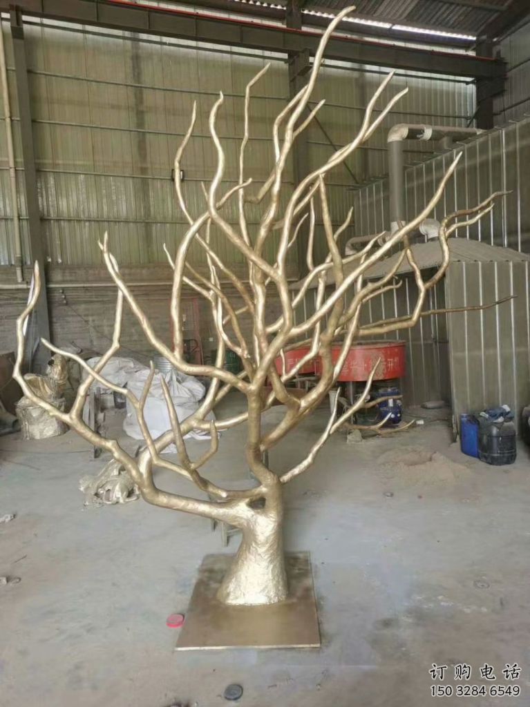 戶外樹(shù)干雕塑廠家 噴漆小品 歐式不銹鋼樹(shù)干雕塑廠