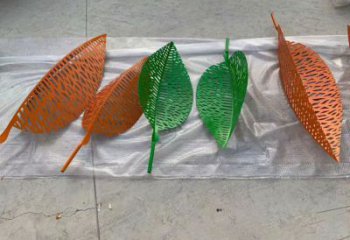 異形葉片雕塑廠家 現(xiàn)代公園小品 幾何不銹鋼葉片雕塑廠