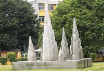 庭院竹筍雕塑廠家 草地小品 鍛造不銹鋼竹筍雕塑廠
