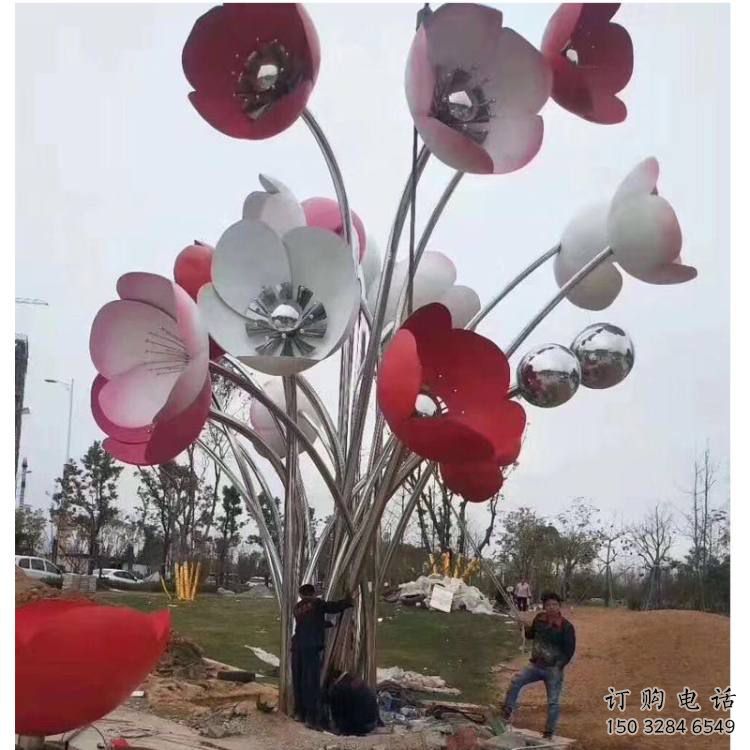 大型玫瑰花雕塑廠家 鍛造小品 創(chuàng)意不銹鋼玫瑰花雕塑廠