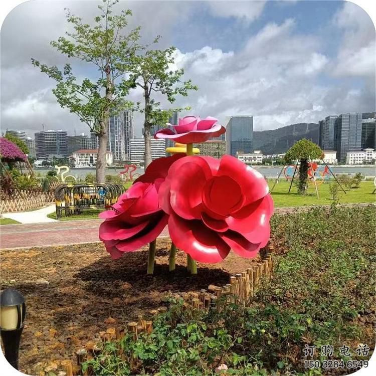 歐式月季雕塑廠家 抽象擺件 烤漆不銹鋼月季雕塑廠 歐式月季雕塑廠家 抽象擺件 烤漆不銹鋼月季雕塑廠