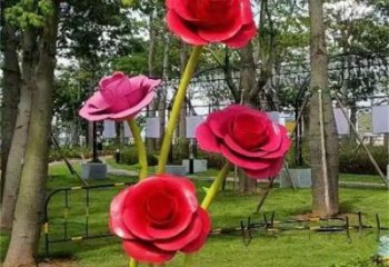 異形月季雕塑廠家 現(xiàn)代公園小品 廣場(chǎng)不銹鋼月季雕塑廠