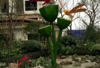 鍛造蓮藕雕塑廠家 烤漆小品 戶外不銹鋼蓮藕雕塑廠