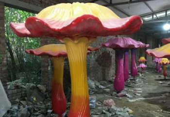 大型蘑菇雕塑廠家 烤漆小品 戶外不銹鋼蘑菇雕塑價(jià)格