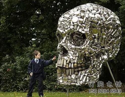 公園骷髏雕塑廠家 戶外擺件 抽象不銹鋼骷髏雕塑廠 公園骷髏雕塑廠家 戶外擺件 抽象不銹鋼骷髏雕塑廠