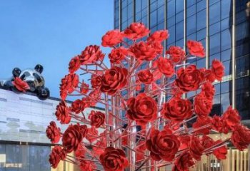 歐式花樹雕塑廠家 抽象擺件 大型不銹鋼花樹雕塑價(jià)格 