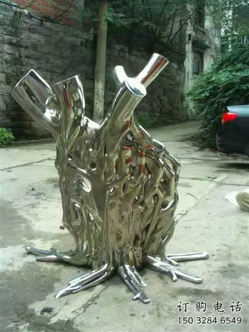 幾何樹(shù)墩雕塑廠(chǎng)家 歐式小品 大型不銹鋼樹(shù)墩雕塑報(bào)價(jià)