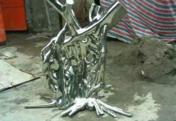 抽象樹(shù)墩雕塑廠家 公園小品 鏡面不銹鋼樹(shù)墩雕塑報(bào)價(jià)