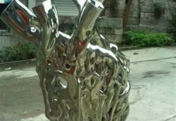 鍛造樹(shù)墩雕塑廠家 抽象小品 戶外不銹鋼樹(shù)墩雕塑廠