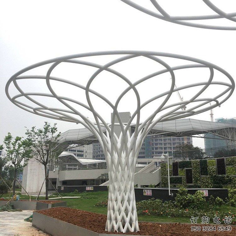 鏤空樹冠雕塑廠家 園林廣場(chǎng)小品  大型不銹鋼樹冠雕塑廠