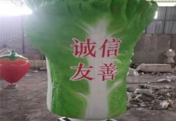 抽象白菜雕塑廠家 公園仿真小品 大型不銹鋼白菜雕塑價(jià)格