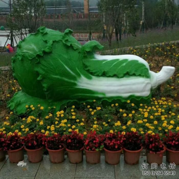 仿古白菜雕塑廠家 草地小品 房地產(chǎn)不銹鋼白菜雕塑廠