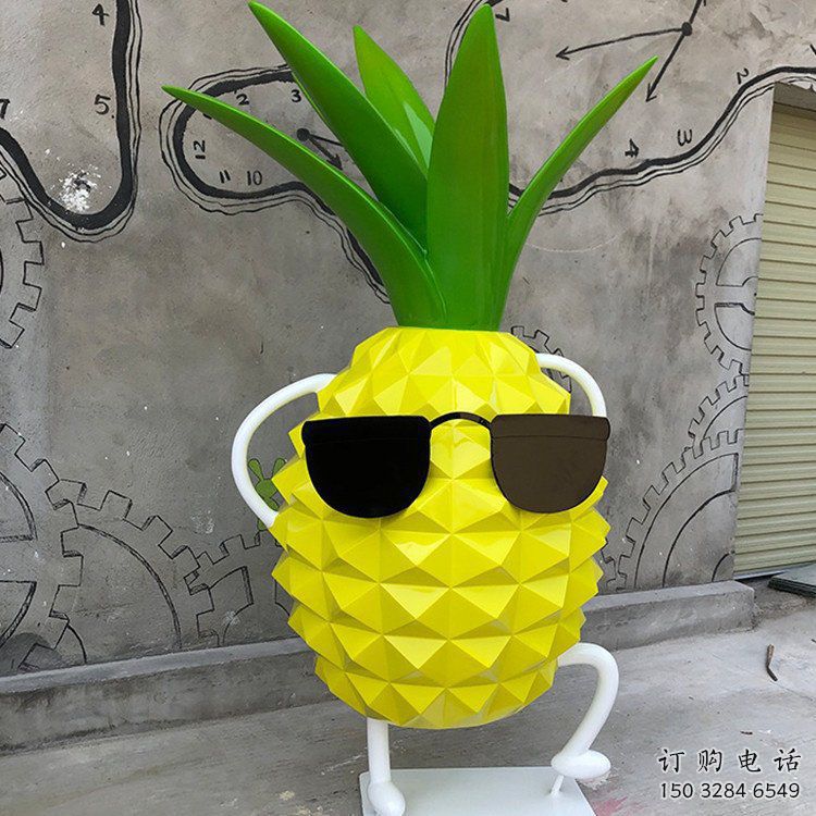 異形菠蘿雕塑廠家 現(xiàn)代小品 廣場菠蘿雕塑定制