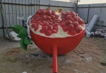 創(chuàng)意石榴雕塑廠家 烤漆小品 公園不銹鋼石榴雕塑廠