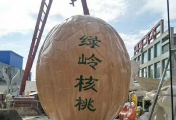 烤漆核桃雕塑廠家 公園小品  戶外核桃雕塑價(jià)格