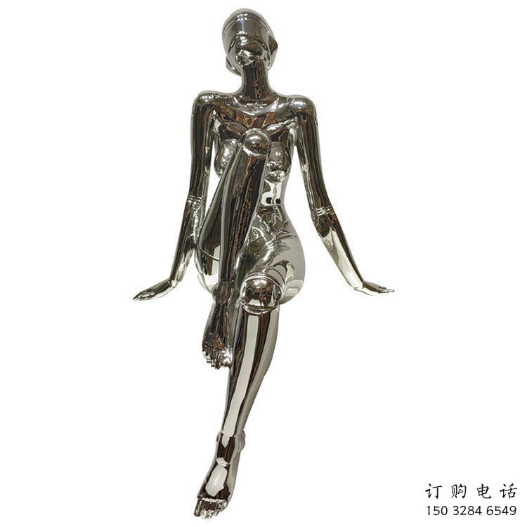 抽象女子雕塑廠家 創(chuàng)意小品 廣場不銹鋼女子雕塑定制