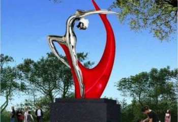 廣場(chǎng)體操雕塑廠家 公園小品  幾何不銹鋼體操雕塑廠
