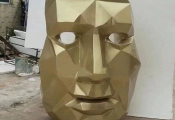 中式人臉雕塑廠家  創(chuàng)意小品 游樂場不銹鋼人臉雕塑廠