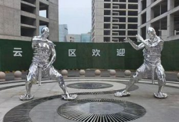 仿古老頭雕塑廠家 戶外小品  抽象不銹鋼老頭雕塑廠