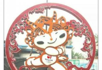 烤漆福娃雕塑廠(chǎng)家 體育小品 現(xiàn)代不銹鋼福娃雕塑廠(chǎng)