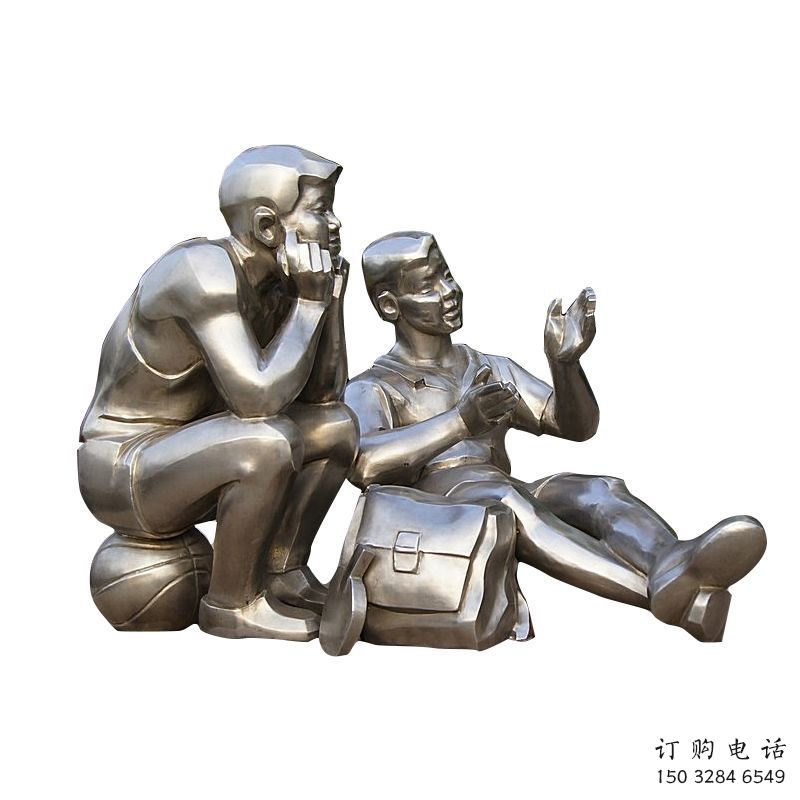 大型學(xué)生雕塑廠家 鍛造小品 創(chuàng)意不銹鋼學(xué)生雕塑制作