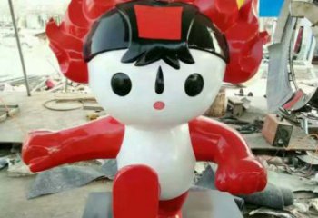 彩繪福娃雕塑廠(chǎng)家  現(xiàn)代擺件 街頭不銹鋼福娃雕塑廠(chǎng)