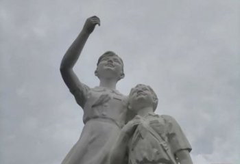 大型少先隊(duì)雕塑廠家 鍛造小品  校園不銹鋼少先隊(duì)雕塑定做